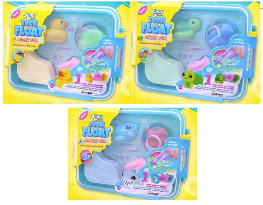 Slimy  pena za oblikovanje, komplet, sort(račka, želva, morski pes)